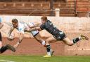 Ben Blackmore scores this season for Bulls in a rare appearance against Widnes.