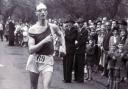 Nine-time Bradford Whit Walk winner Albert Johnson, in 1961. He was the most famous walker of the annual walking race
