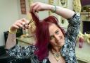 CUT ABOVE: Hairstylist Hannah Wardman prepares for her charity head shave