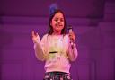Sahara Khan from Lidget Green Primary performs on stage at the Festival of Talent contest