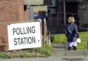 ELECTION DAY: An early voter arrives this morning at Bankfoot Gospel Hall, off Manchester Road, Bradford