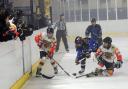 Action from Bradford Bulldogs Under-15s' clash with Sheffield at Bradford Ice Arena