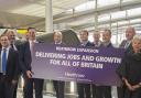 Business and union leaders supporting a third runway at Heathrow. Picture: Heathrow Airport/PA Wire