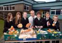 Pupils at Christ Church Academy Windhill, who are involved in the 'Fuel for School' initiative. Pictured are: Deputy head Richard Ireland with Jennifer Daly, Eloise Skirrow, Katie Sharp, Grace Harding, Ryan Cullimore and Alfie Stannet