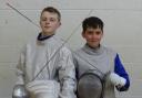 Promising fencers Kieran Goodall and Thomas Baildon
