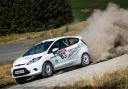 Sam Bilham, seen driving a Ford Fiesta R2 during the Nicky Grist Stages Rally, will pilot the same car in the Wales Rally GB National Picture: Stanislav Kucera