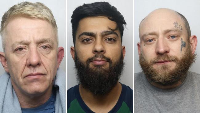 From left, Paul Capuvanno, Muhammed Khubaib and Jamie Turpin were all jailed at Bradford Crown Court this week