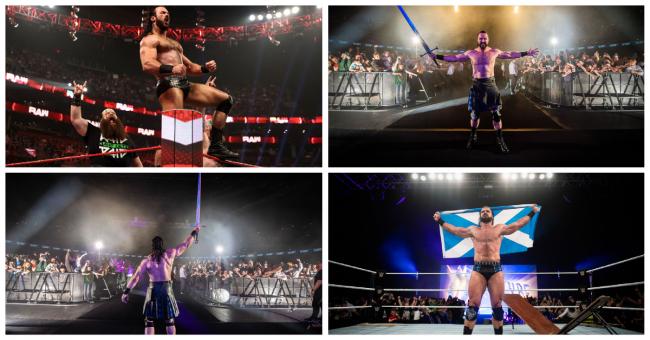 WWE superstar Drew McIntyre says he is enjoying wrestling in front of UK crowds again during the organisation's tour. Pictures: WWE