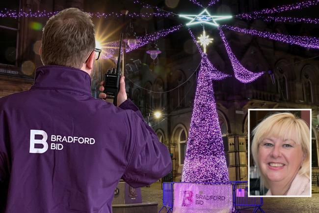 Bradford BID’s new evening marshals will help to make the city centre more welcoming. Inset, ENTE co-ordinator Elizabeth Murphy