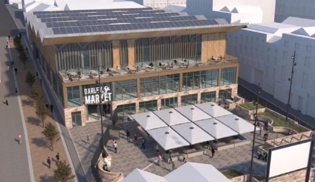 An artist's impression of the Darley Street Market, which will be at the former Marks and Spencer site