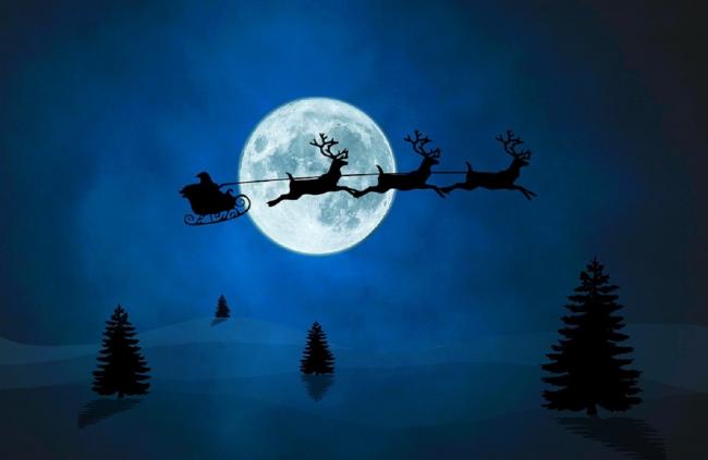 Santa and his reindeer 'aviators'. Pic: Pixabay