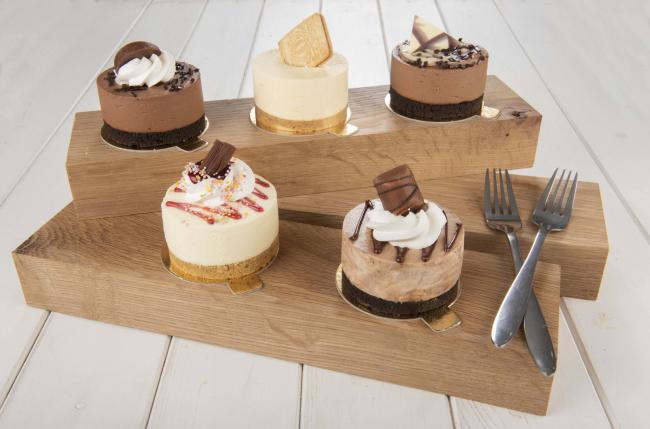 A cheesecake selection by Just Desserts, which has been acquired by Just Desserts