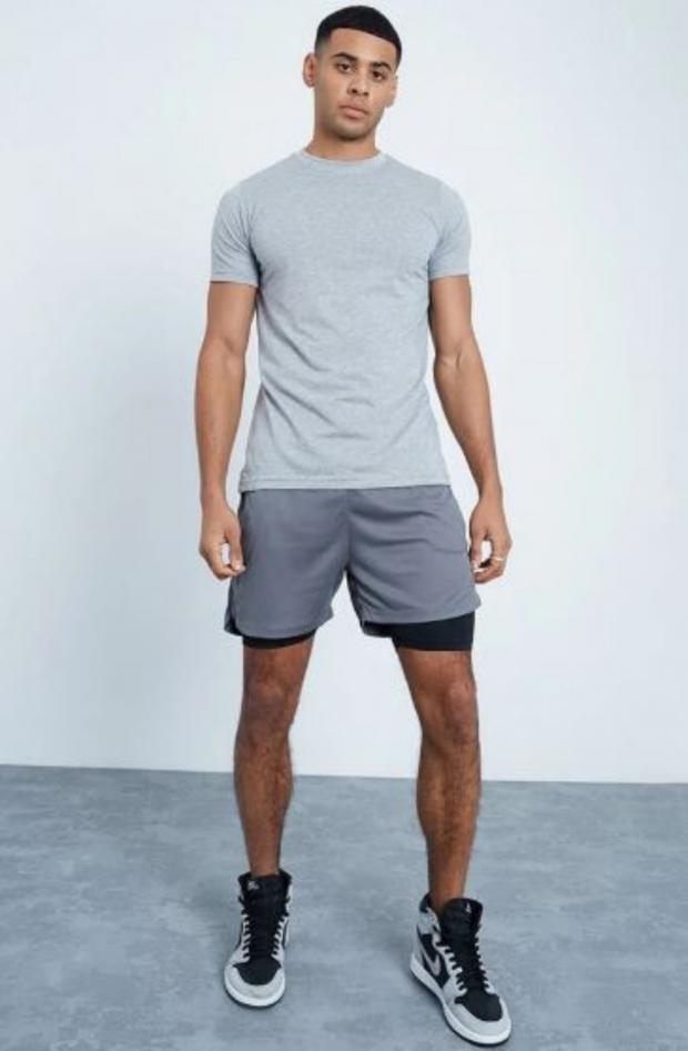 Bradford Telegraph and Argus: Grey Active 2 In 1 Shorts (I Saw It First)