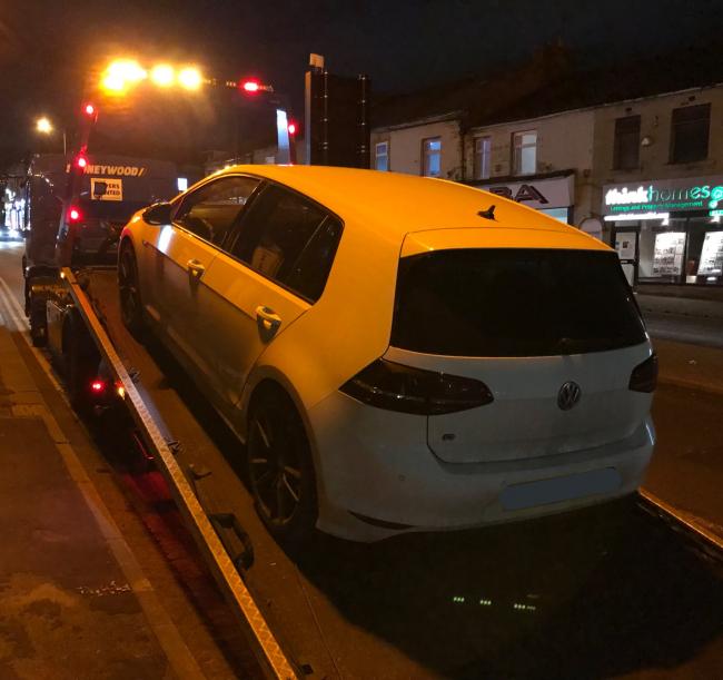 A car was seized by police on Leeds Road. Picture: West Yorkshire Police