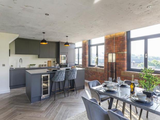 Bradford Telegraph and Argus: The kitchen area, including a wine cooler!