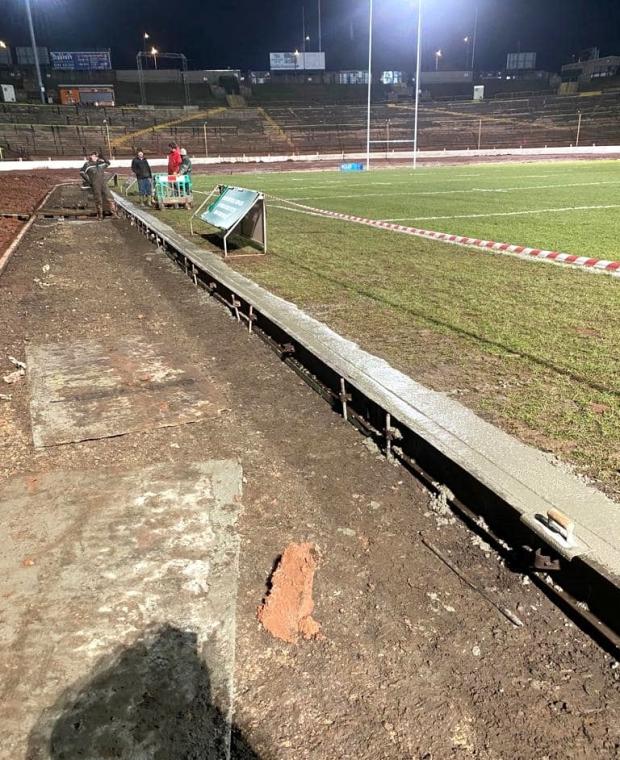 Bradford Telegraph and Argus: Some of the improvement work to the track going on down at Odsal.