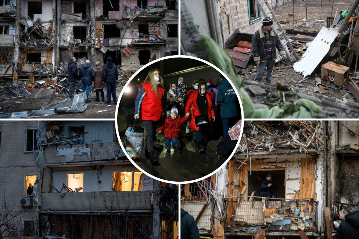 Russian attack on Ukraine in pictures: Devastating impact of Putin's invasion. (PA/Canva)