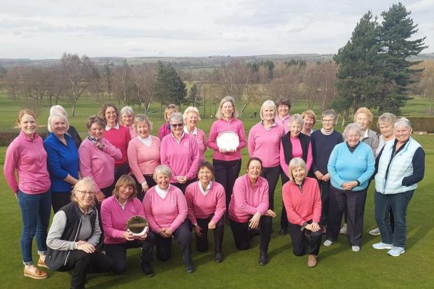 The Otley Golf Club Ladies celebrate winning the winter tournament. Picture: Otley Golf Club (Facebook).