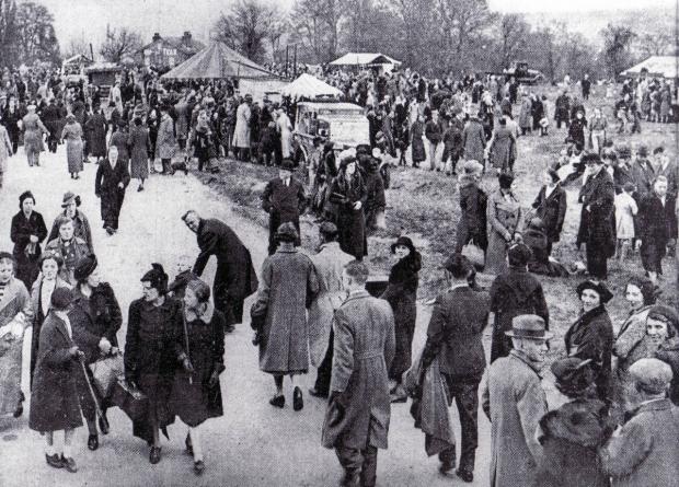 Bradford Telegraph and Argus: Crowds at Shipley Glen, a hugely popular place for daytrippers, in 1938
