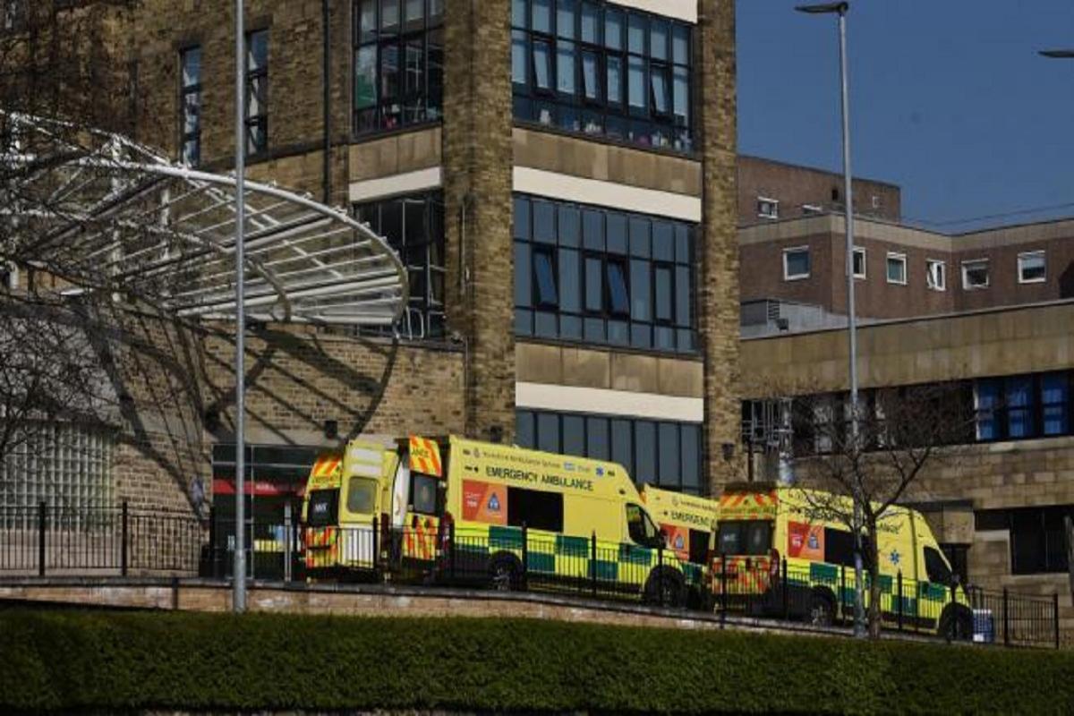 Ambulances outside Bradford Royal Infirmary