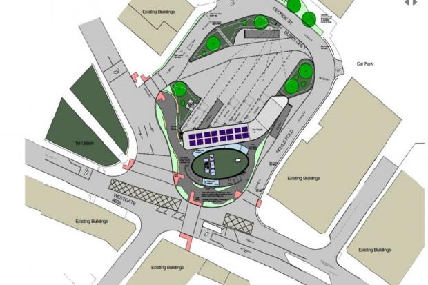 The plans for Heckmondwike bus station
