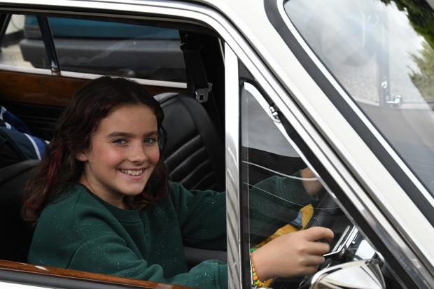 Bradford Telegraph and Argus: Steve's granddaughter Rosie in the driving seat