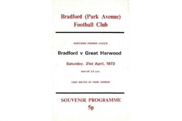 Bradford Telegraph and Argus: An historic programme from Bradford (Park Avenue's) past is up for auction