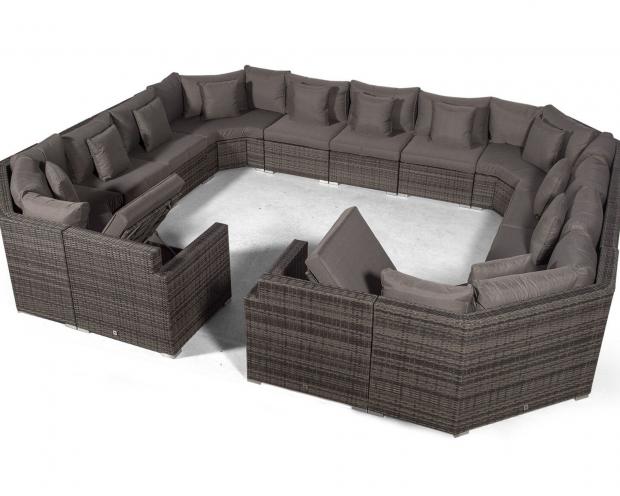 Bradford Telegraph and Argus: Villasenor Rattan 13 - Person Seating Group with Cushions. Credit: Wayfair