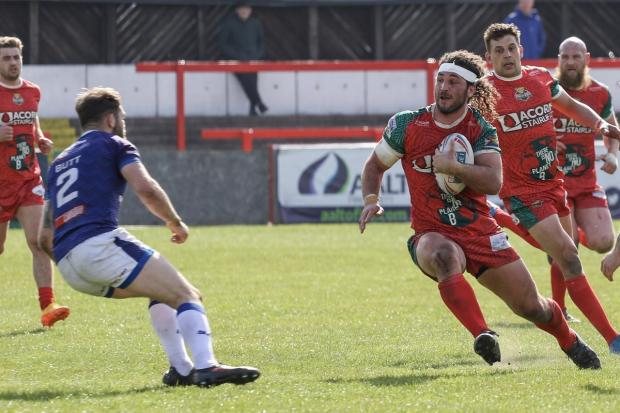 Brenden Santi in action during Cougars' home game with Swinton last month. Picture: Jonny Tomes-Green.