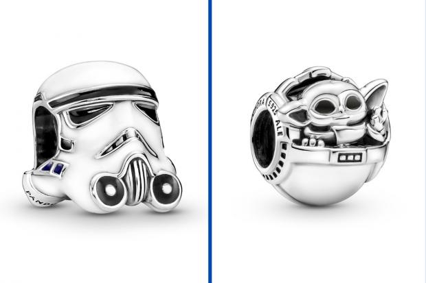 Bradford Telegraph and Argus: (left to right) Stormtrooper charm and Grogu and crib charm. Credit: Pandora