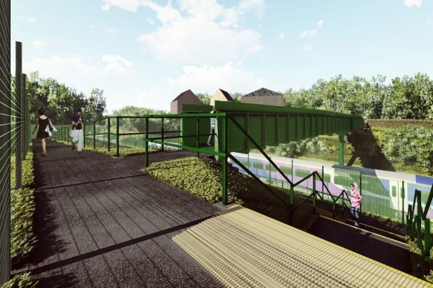 An artist's impression of the planned footbridge