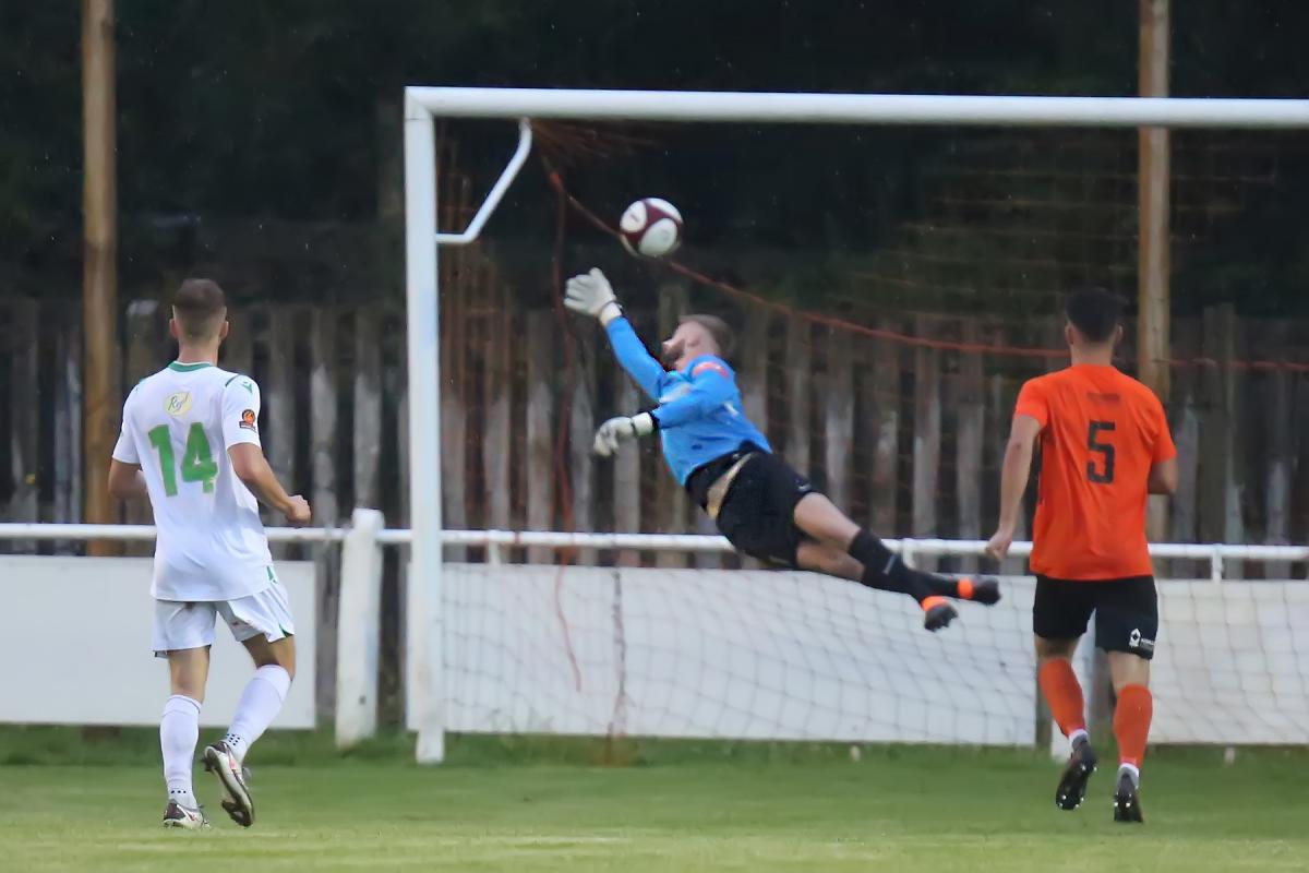Brighouse (orange) take on Liversedge this evening in the County Cup final. Pic by: Alex Daniel