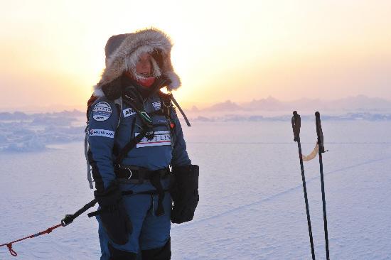 Bradford Telegraph and Argus: Expedition leader Ann Daniels in the Arctic ahead of her 500km trek in 2010. Picture: Martin Hartley/PA Wire 