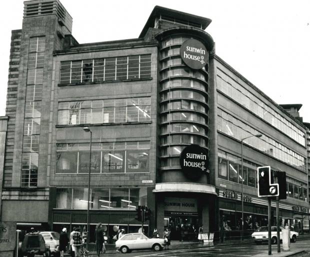 Bradford Telegraph and Argus: Originally known as the Co-op Emporium, Sunwin House is pictured on Sunbridge Road in 1980