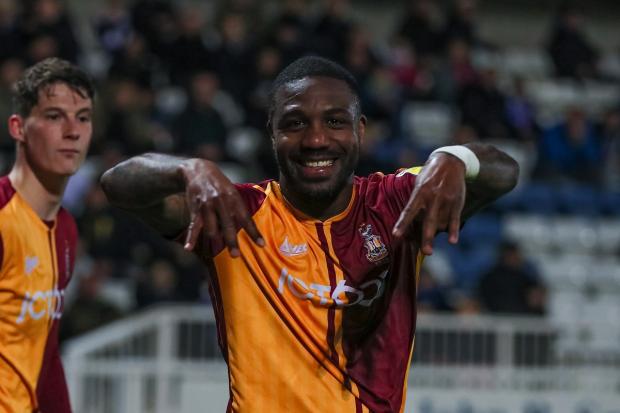 Bradford Telegraph and Argus: A clean sheet and a goal for a happy Yann Songo'o at Hartlepool.