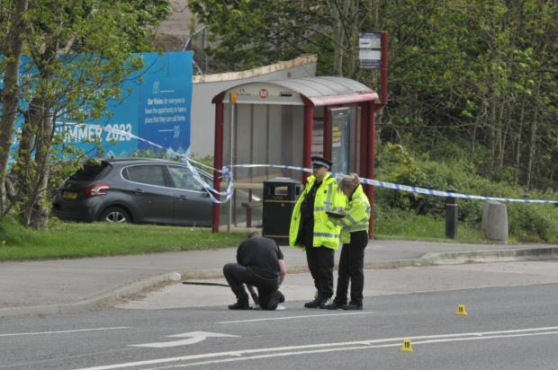 Bradford Telegraph and Argus: Police investigating at the scene in Horsforth