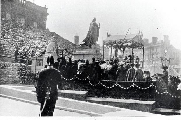 The unveiling of Bradford’s Queen Victoria statue