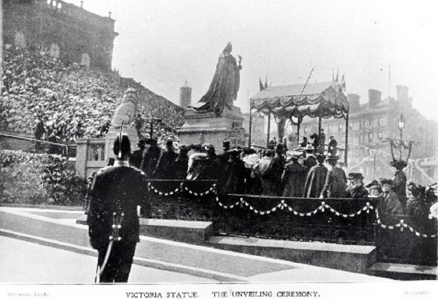 Bradford Telegraph and Argus: The unveiling of Queen Victoria's statue in Bradford in 1904