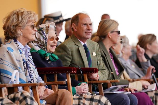 Bradford Telegraph and Argus: The Queen joined the Earl and Countess of Wessex in the main castle arena. Picture: PA