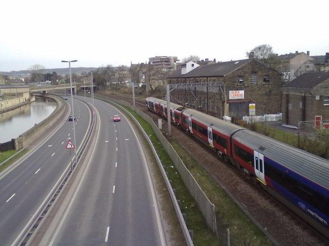A view of the Bingley by-pass, taken by Kallo Adalbert, of Devonshire Street, Keighley.