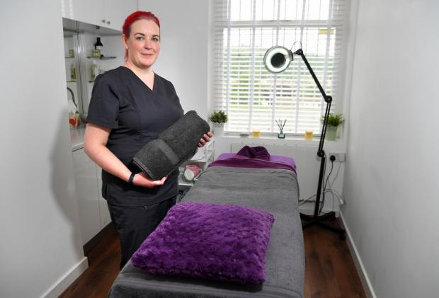 Bradford Telegraph and Argus: Clare Halliday at her Waxing Lyrical salon which is also located in the same building as House of Paws 