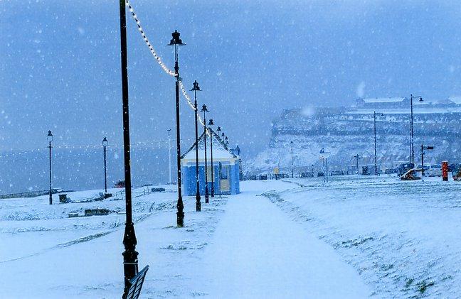 Winter scene at Whitby, by Dean Oldfield, of Whitby