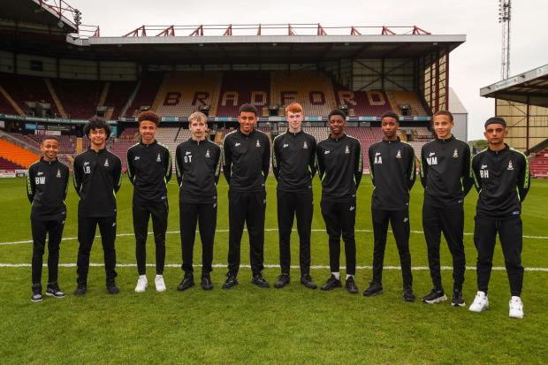 Some of the new Bradford City scholars for next season
