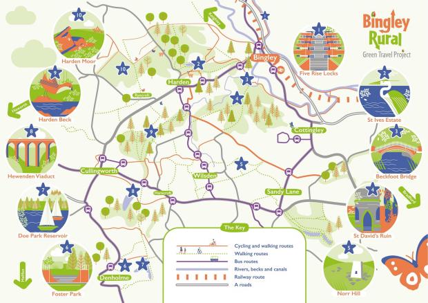 Bradford Telegraph and Argus: The Bingley Rural Green Travel Project map