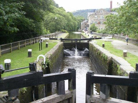 Hebden Bridge Locks, taken by M Hinton, of Croft Street, Wibsey.