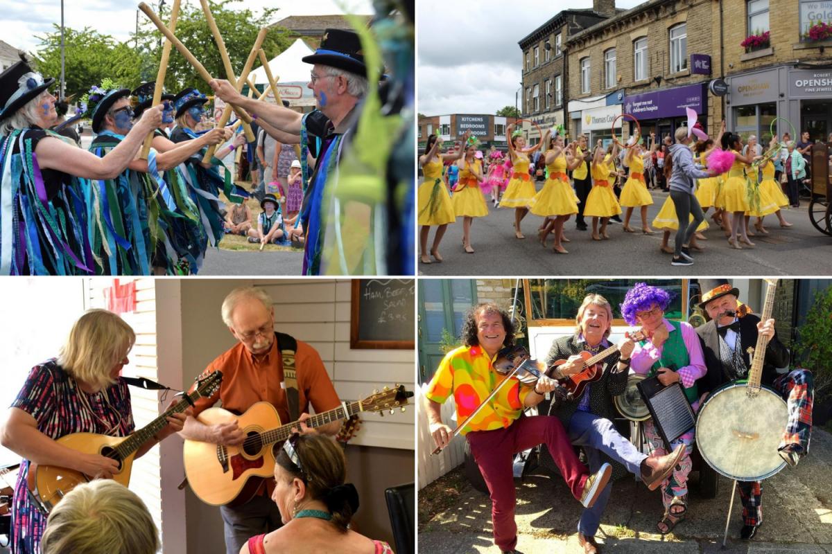 Cleckheaton Folk Festival returns for 2022 after a two-year break. Pictures: from the 2018 and 2019 events