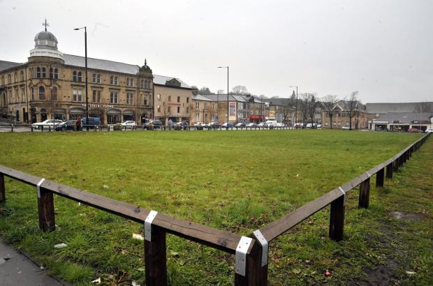 Bradford Telegraph and Argus: The former Keighley College site the centre would be built on. Many in the town, including MP Robbie Moore, want the site to remain green.
