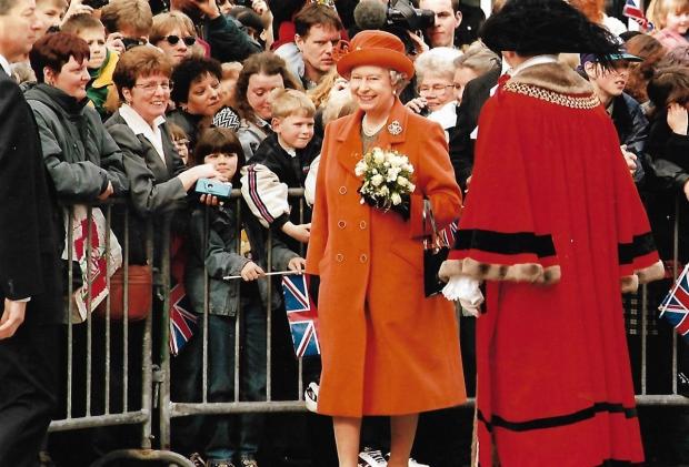 Bradford Telegraph and Argus: The Queen in Centenary Square in March 1997
