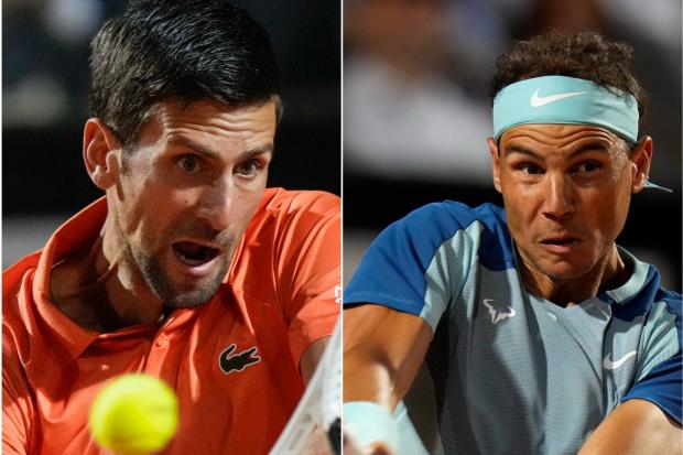 Novak Djokovic (left) and Rafael Nadal could face their earliest grand slam meeting for seven years