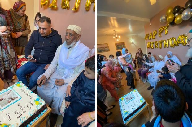 Bradford Telegraph and Argus: Photos of Mirza Khan's 100th birthday celebrations via Amjad Pervez. 